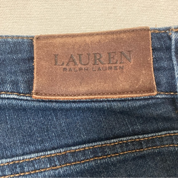 LAUREN RALPH LAUREN Women’s Premier Straight Mid Rise Stretch Blue Jeans Size 32 - Picture 3 of 16
